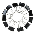 Heißer Verkauf von 15 mm schwarzen Clips, neue Design Metall -Bindemittel -Clips Set